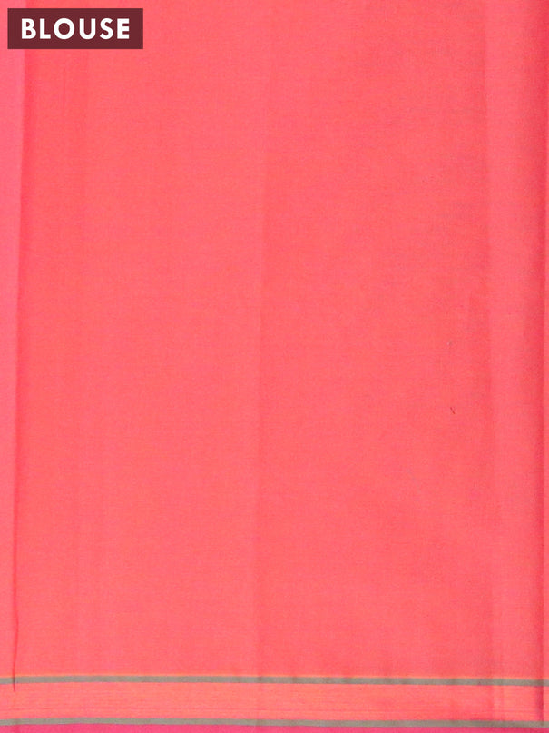 Nithyam cotton saree dual shade of pink and pink with thread woven buttas and zari woven border