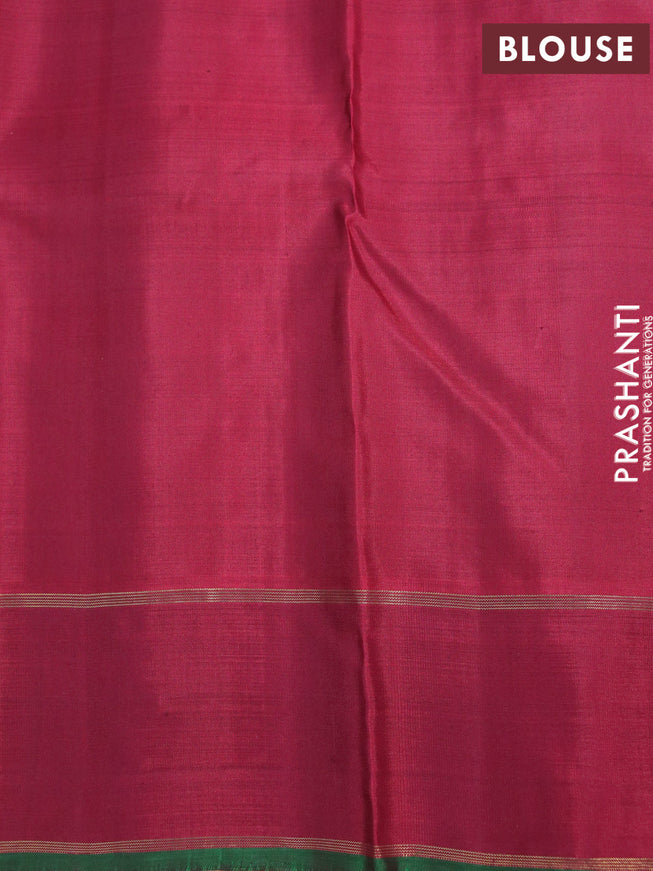 Pure kanjivaram silk saree deep wine shade and maroon with annam & mayil chakram zari woven buttas and rettapet zari woven border