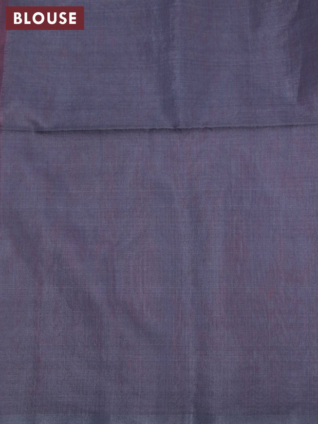 Kora silk cotton saree pink and grey with thread & zari woven buttas and piping border