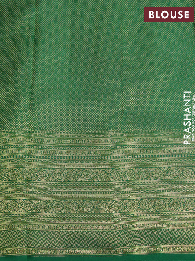 Pure kanjivaram silk saree lime yellow and green with allover floral digital prints & zari weaves and long zari woven border