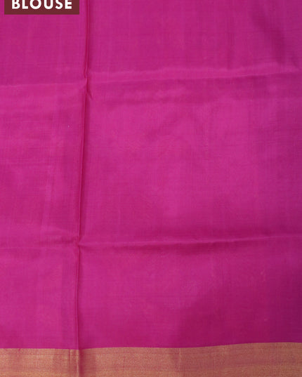 Pure uppada silk saree deep maroon and pink with allover silver & gold zari woven buttas and zari woven border