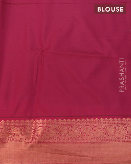 Semi soft silk saree light blue and maroon with allover zari weaves and copper zari woven border