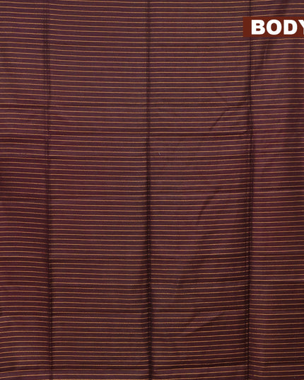 Semi tussar saree deep wine shade with allover zari weaves and zari woven border & embroidery work blouse