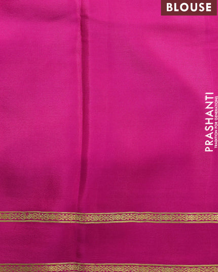 Printed crepe silk saree yellow and pink with allover kalamkari prints and rettapet zari woven border