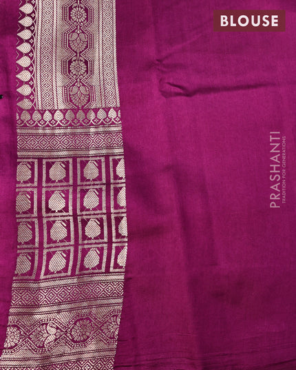 Chiniya silk saree lavender shade and magenta pink with allover zari woven buttas and long zari woven border