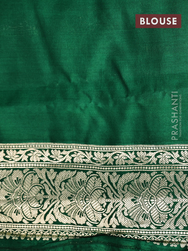 Chiniya silk saree pastel green and green with allover zari woven floral weaves and floral zari woven border