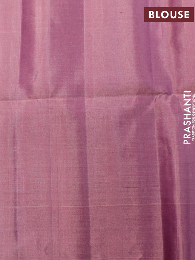 Pure soft silk saree dual shade of maroon and dual shade of pastel pink with allover zari weaves & buttas and simple border