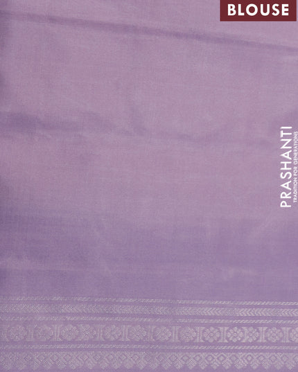 Pure soft silk saree royal blue and pastel purple with allover zari weaves and zari woven butta border