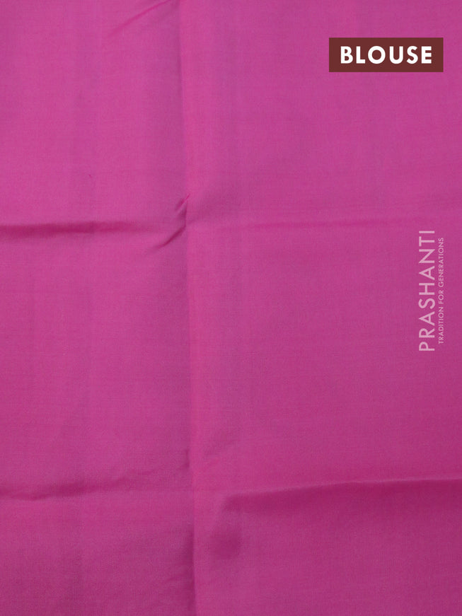 Roopam silk saree grey and pink with copper zari woven buttas in borderless style