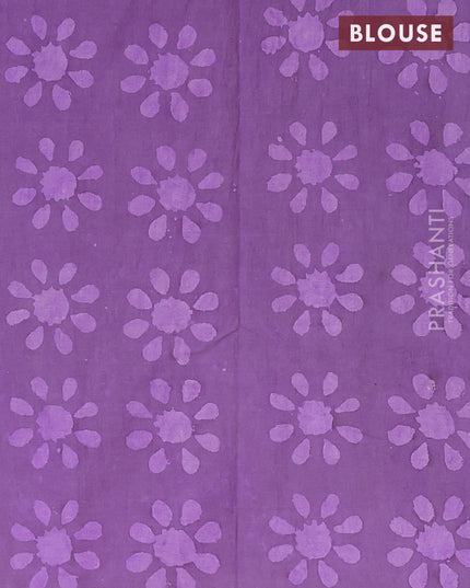 Jaipur cotton saree violet with butta prints and printed border