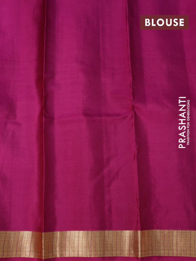 Pure kanjivaram silk saree deep wine shade and pink with zari woven buttas and zari woven border