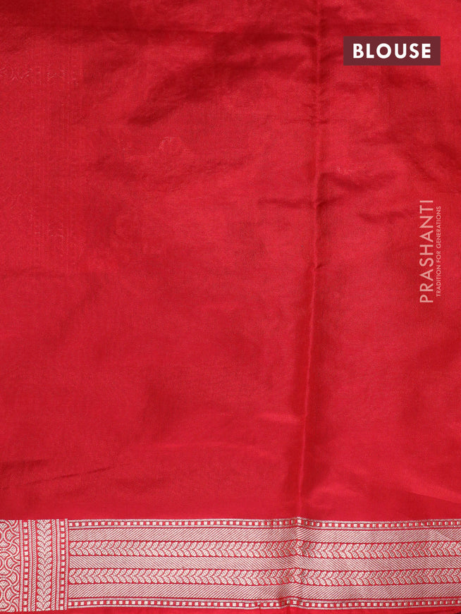 Pure banarasi uppada silk saree deep maroon and red with allover zari woven floral weaves and zari woven border