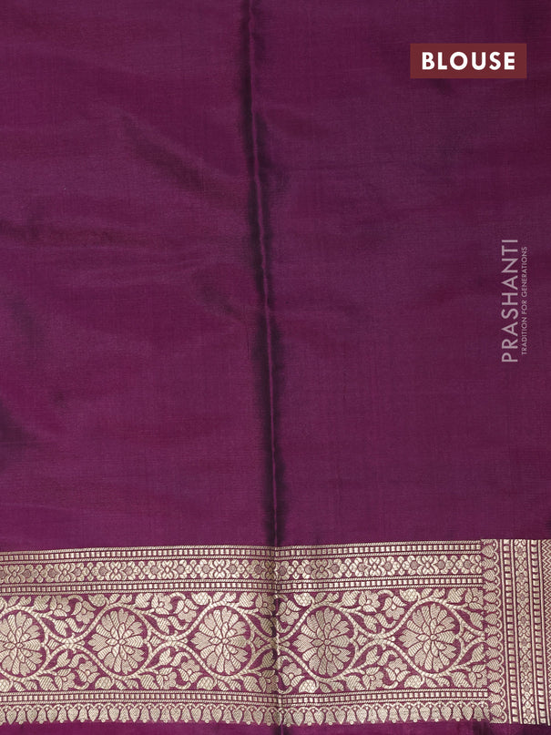 Pure banarasi uppada silk saree wine shade with allover zari woven floral weaves and zari woven border