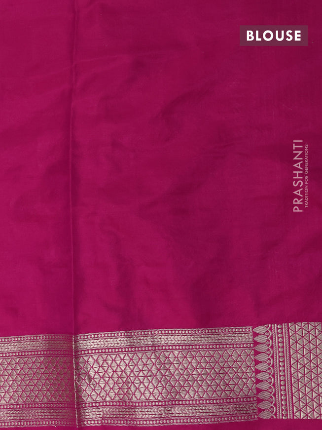 Pure banarasi uppada silk saree pink with allover zari woven butta weaves and zari woven border