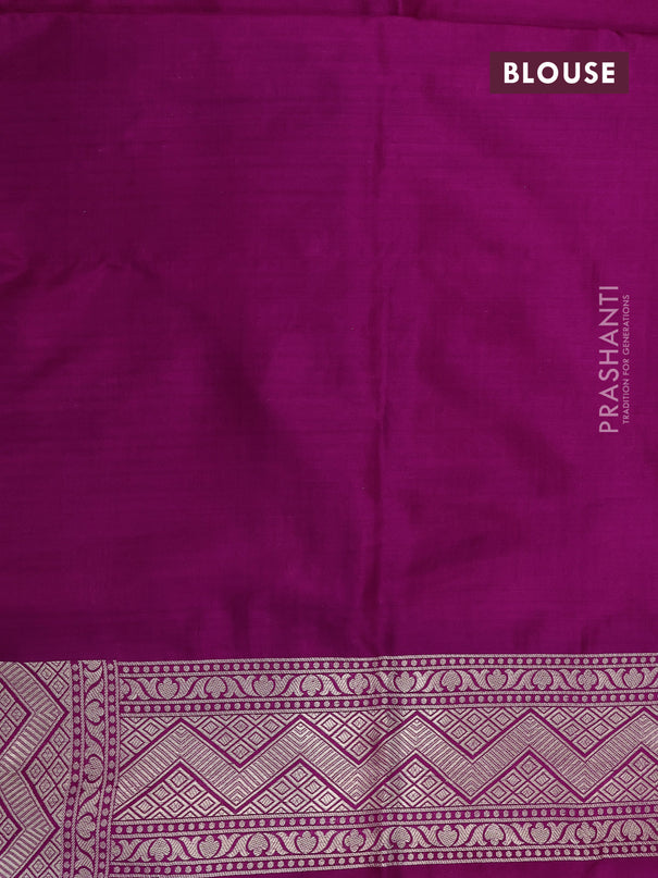 Pure banarasi uppada silk saree dark magenta pink with allover zari woven floral weaves and zari woven border