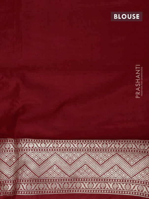 Pure banarasi uppada silk saree red with allover zari woven floral weaves and zari woven border