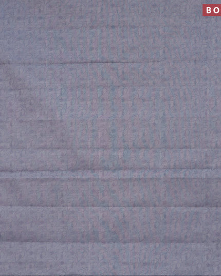 Coimbatore cotton saree grey shade with allover self emboss and thread woven border