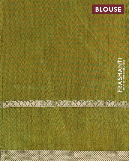 Semi tussar saree mustard and dual shade of mustard green with allover patola prints and ikat woven zari border
