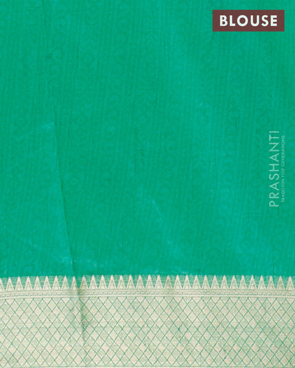 Semi tussar saree maroon shade and light green with allover ikat weaves and zari woven border