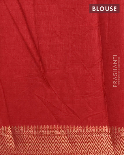 Semi dola saree maroon with allover prints and zari woven border