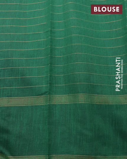 Dupion silk saree magenta pink and green with allover zari checks & buttas and temple design rettapet zari woven border