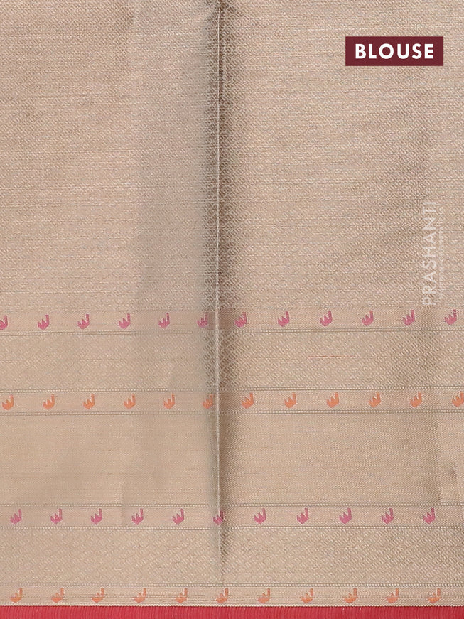 Banarasi kota saree grey shade and maroon with allover zari woven geometric weaves and zari woven paithani design border