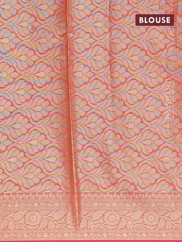 Banarasi kota saree pink shade with thread & zari woven floral buttas and zari woven border