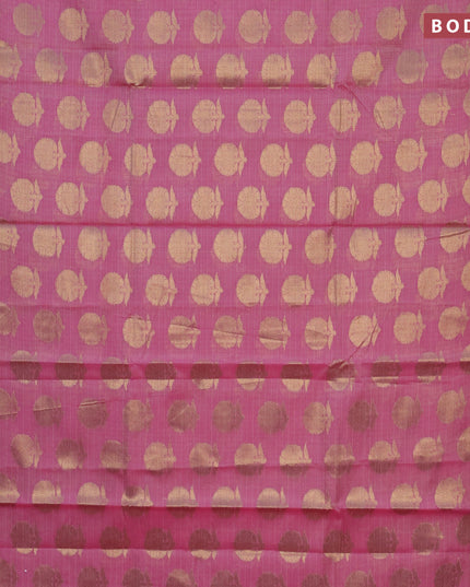 Banarasi kota saree pink and maroon with zari woven buttas and zari woven simple border