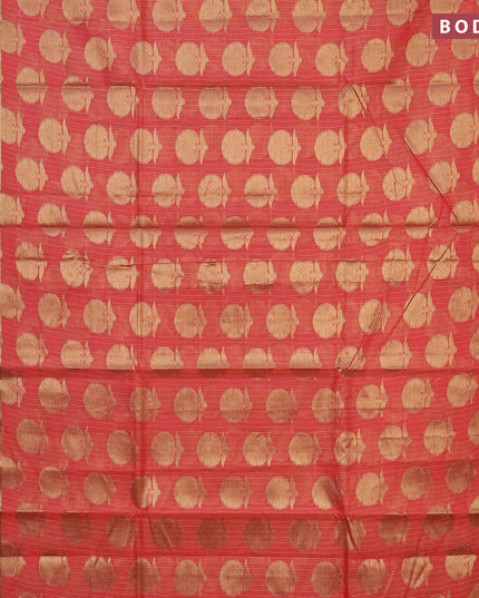 Banarasi kota saree red shade with zari woven buttas and zari woven simple border
