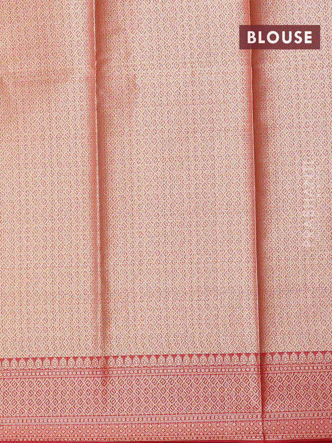 Banarasi kota saree yellow and pink with allover thread & zari weaves and woven border