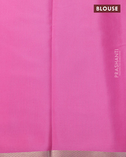 Pure mysore silk saree light pink with allover self emboss and zari woven border