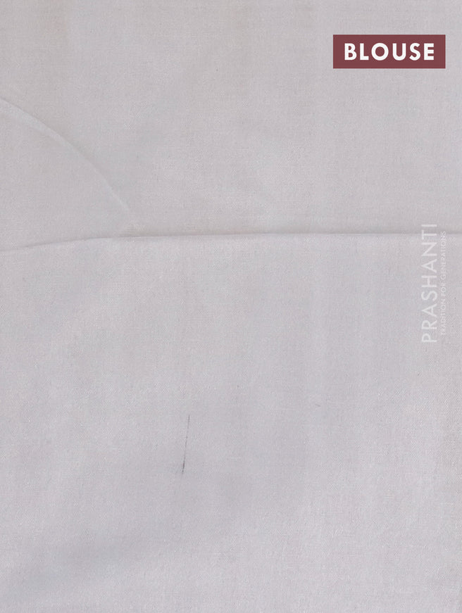 Pure linen saree beige and off white with silver zari stripe pattern and silver zari woven piping border