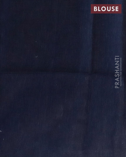Pure linen saree grey shade and blue shade with plain body and piping border