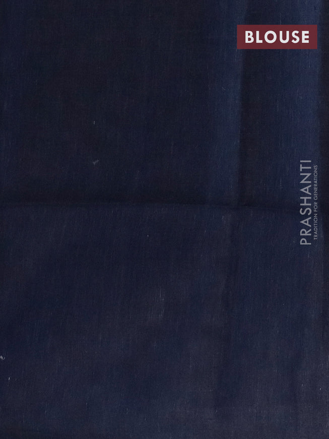 Pure linen saree grey shade and blue shade with plain body and piping border