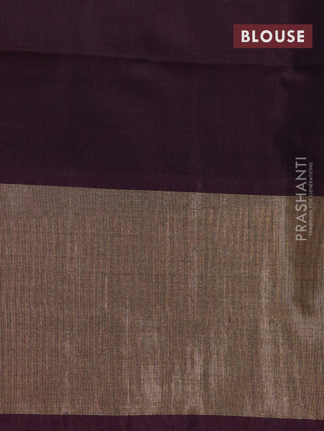 Ikat silk cotton saree off white and deep wine shade with allover ikat weaves and long ikat woven border