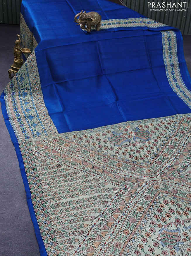 Satin Silk Madhubani Saree main image 1