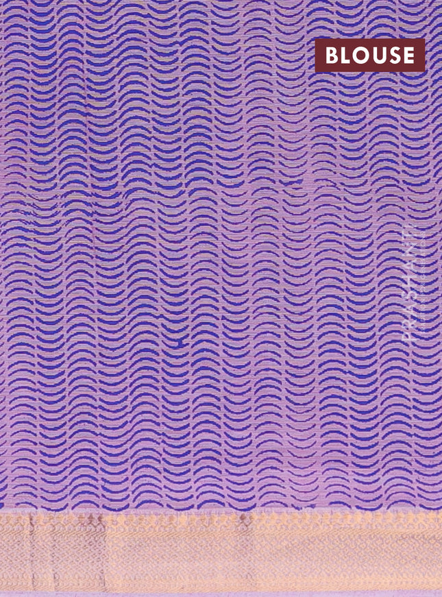Mangalagiri cotton block printed saree lotus pink with allover prints and mangalgiri border