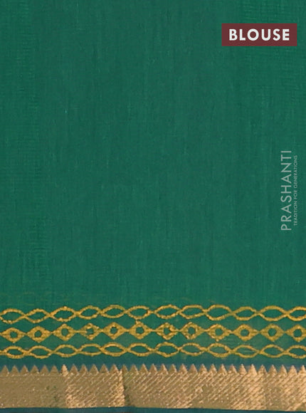 Mangalagiri cotton block printed saree green with rangoli butta prints and mangalgiri border
