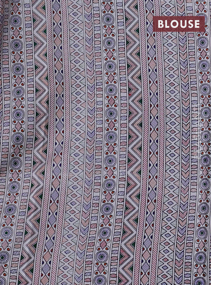 Pochampally silk saree green and cream with allover ikat woven buttas and madhubani prints