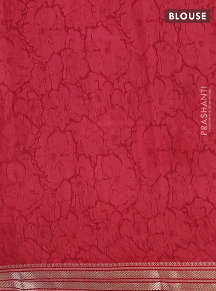 Muslin silk saree black and maroon with floral butta prints and zari woven border