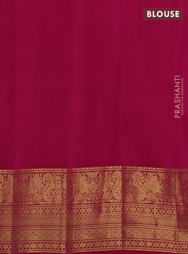 Pure gadwal silk saree pale yellow and pink with allover stripe pattern and zari woven korvai border