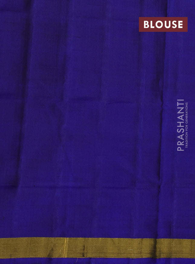 Rajkot patola silk saree maroon and blue with allover patola weaves and ikat woven zari border