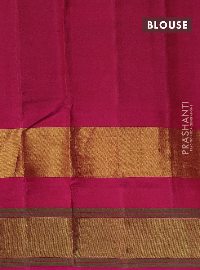 Rajkot patola silk saree bottle green and pink with allover ikat weaves and long ikat woven zari border