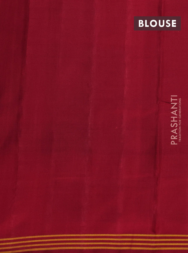 Rajkot patola silk saree dark grey and maroon with allover ikat weaves and ikat woven border