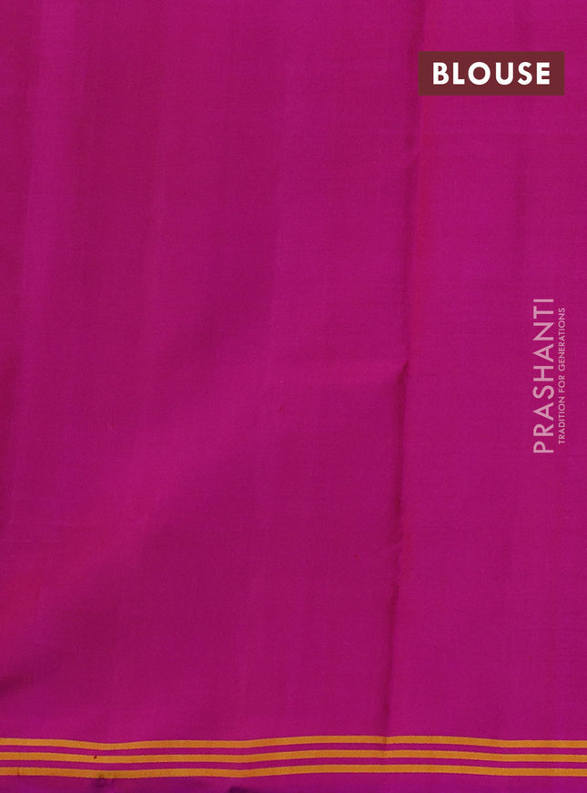 Rajkot patola silk saree purple and darl magenta pink with allover ikat weaves and ikat woven border
