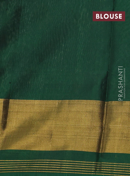 Rajkot patola silk saree grey and green with allover ikat weaves and ikat woven zari border