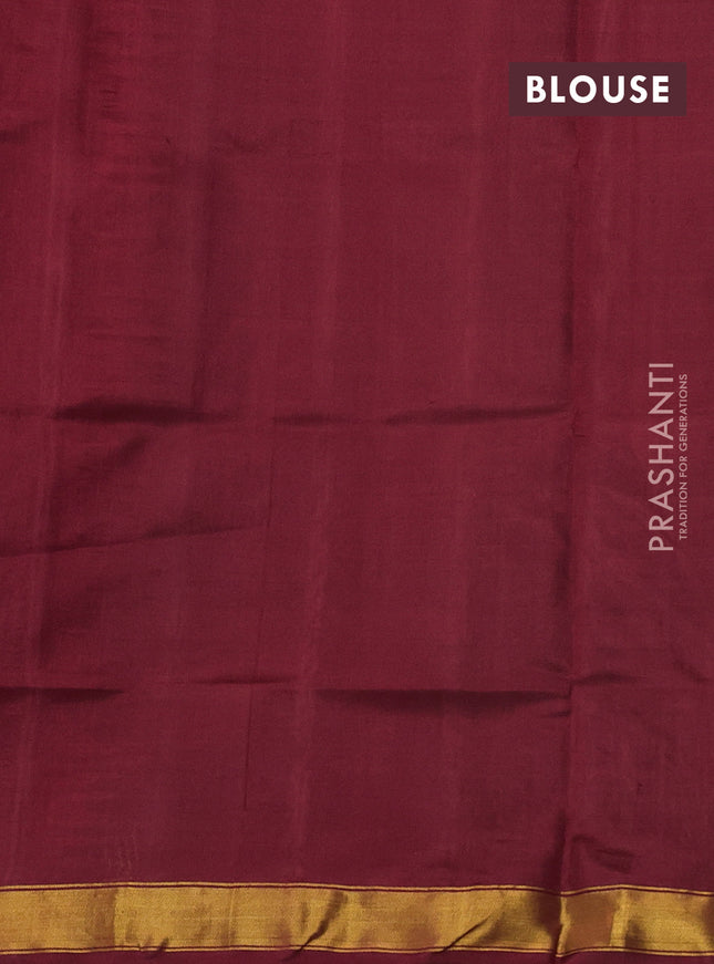 Rajkot patola silk saree pink and green maroon with allover ikat weaves and ganga jamuna border