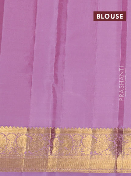 Pure kanchipuram silk saree pastel pink with allover veldhari zari weaves and rich zari woven border