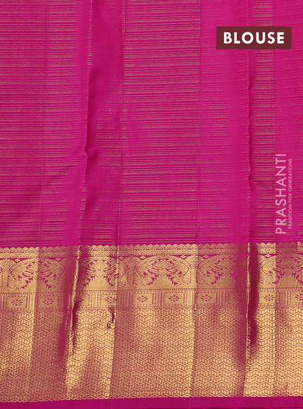 Pure kanchipuram silk saree pink with allover vairosi pattern & zari buttas and rich zari woven border
