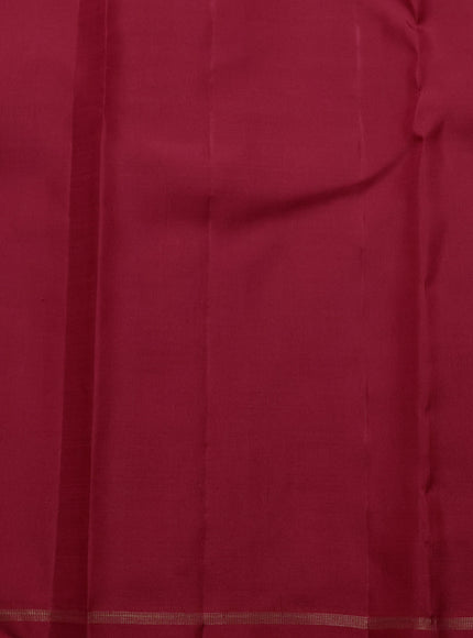 Pure kanchipuram silk saree red with annam zari woven buttas in borderless style